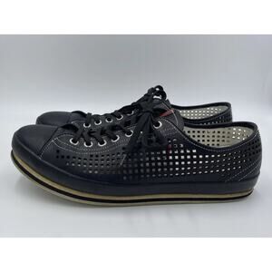 Vintage Mens Prada Perforated Sneakers Trainers Black Y2K Shoes Sz 8.5 US Read